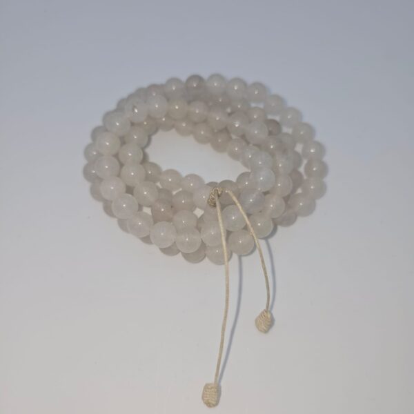 MALA TIBÉTAIN EN PIERRE DE QUARTZ ROSE 8mm