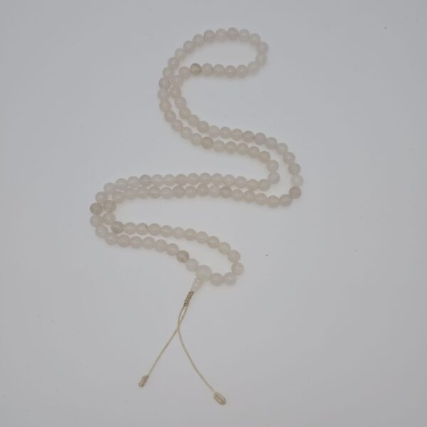 MALA TIBÉTAIN EN PIERRE DE QUARTZ ROSE 8mm – Image 3
