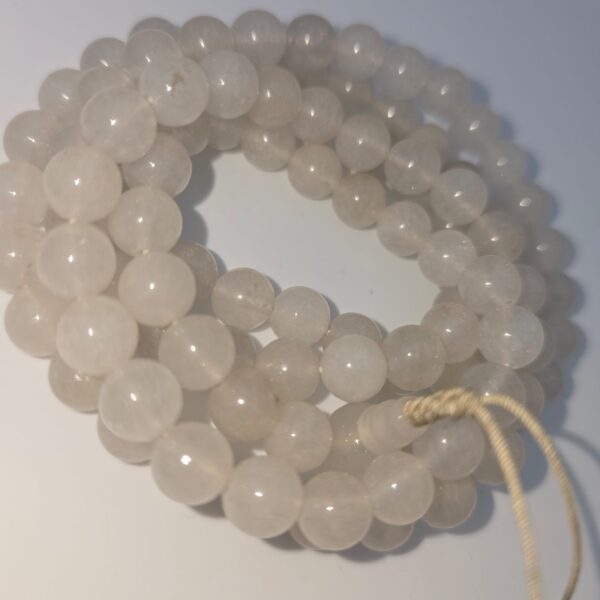 MALA TIBÉTAIN EN PIERRE DE QUARTZ ROSE 8mm – Image 2