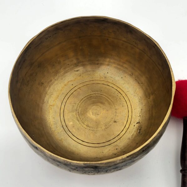 Bol Tibétain Antique - Note : Ré - 0.646 kg - 18 cm – Image 2