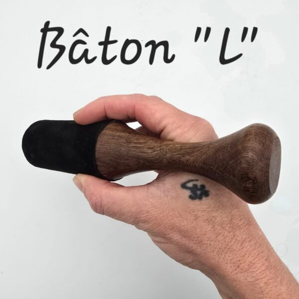 Bâton en bois et Cuir de Haute Qualité Taille L